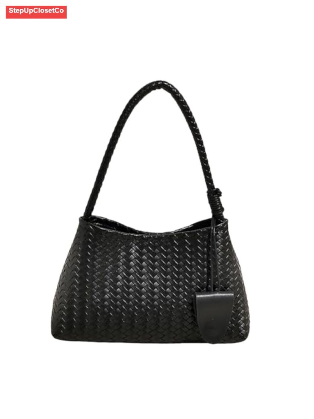 Woven Hobo Bag for Women Faux Leather Shoulder Bag Trendy Underarm Purse